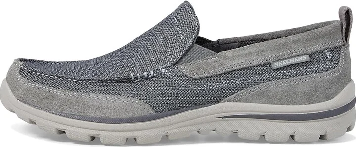 SKECHERS Relaxed Fit Superior - Milford Men's Slip on Shoes Charcoal/Gray : 7.5 D - Medium, Canvas/Suede - Image 7