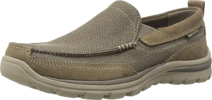SKECHERS Relaxed Fit Superior - Milford Men's Slip on Shoes Light Brown : 6.5 D - Medium, Canvas/Suede - Image 2