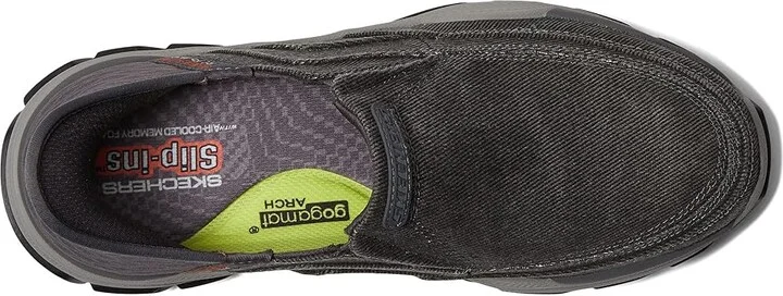 SKECHERS Respected Holmgren Hands Free Slip-Ins Men's Shoes Charcoal : 8.5 D - Medium, Canvas - Image 2