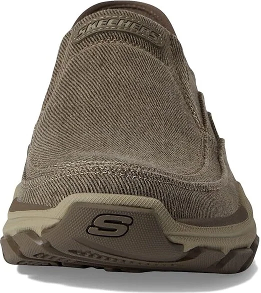 SKECHERS Respected Holmgren Hands Free Slip-Ins Men's Shoes Taupe : 7 D - Medium, Canvas - Image 5