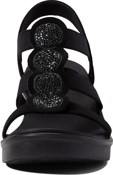 SKECHERS Rumble On - Camp Glam Women's Sandals Black/Black : 10 B - Medium, Synthetic/Textile - Image 2
