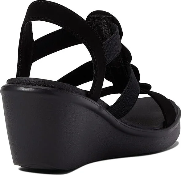 SKECHERS Rumble On - Camp Glam Women's Sandals Black/Black : 10 B - Medium, Synthetic/Textile - Image 4