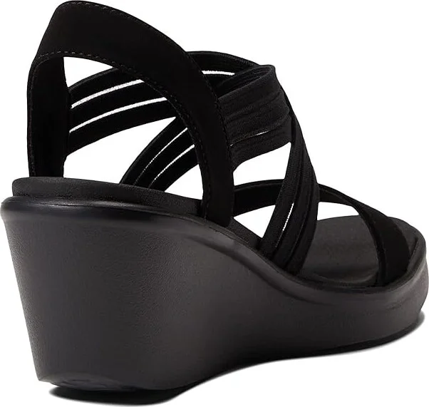 SKECHERS Rumble On - Day Flirt Women's Sandals Black/Black : 9 B - Medium, Synthetic/Textile - Image 4