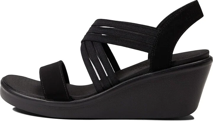 SKECHERS Rumble On - Day Flirt Women's Sandals Black/Black : 9 B - Medium, Synthetic/Textile - Image 5
