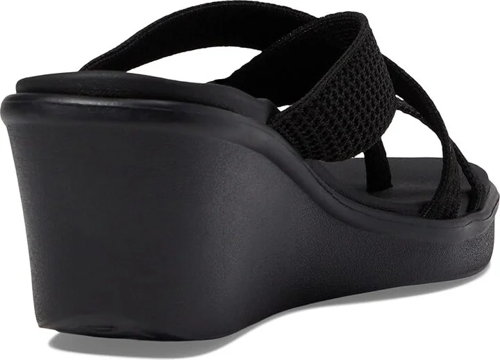 SKECHERS Rumble On - Heat Maze Women's Shoes Black/Black : 10 B - Medium, Textile - Image 4
