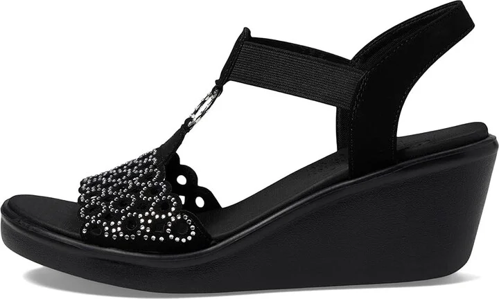 SKECHERS Rumble On - Queen B2 Women's Shoes Black/Silver : 6 B - Medium, Textile - Image 5