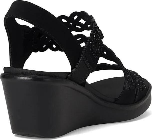 SKECHERS Rumble On - Sassier Dayz Women's Sandals Black/Black : 11 B - Medium, Rubber - Image 4