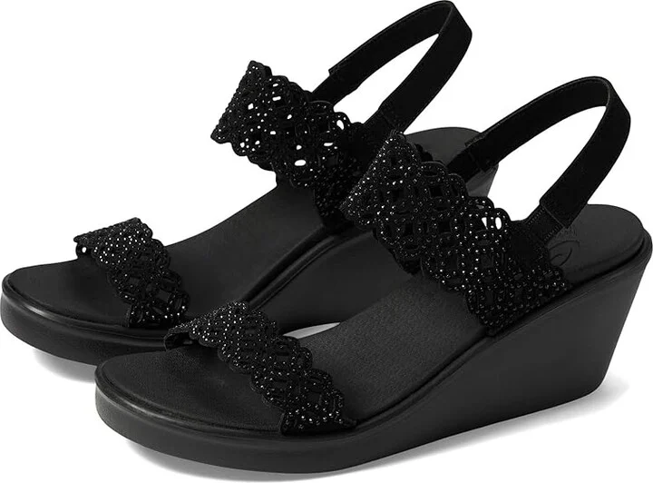 SKECHERS Rumble On - Sassy Dayz Women's Shoes Black/Black : 9 B - Medium, Synthetic