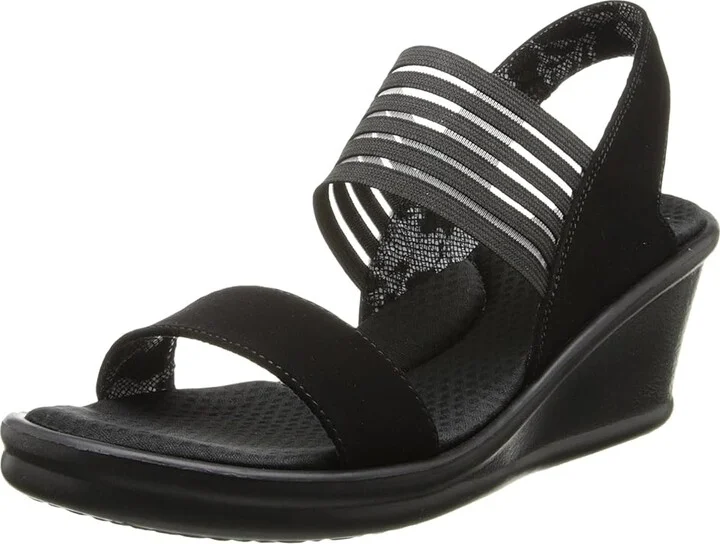 SKECHERS Rumblers-Sci-Fi Women's Sandals Black : 5 B - Medium, Synthetic - Image 2