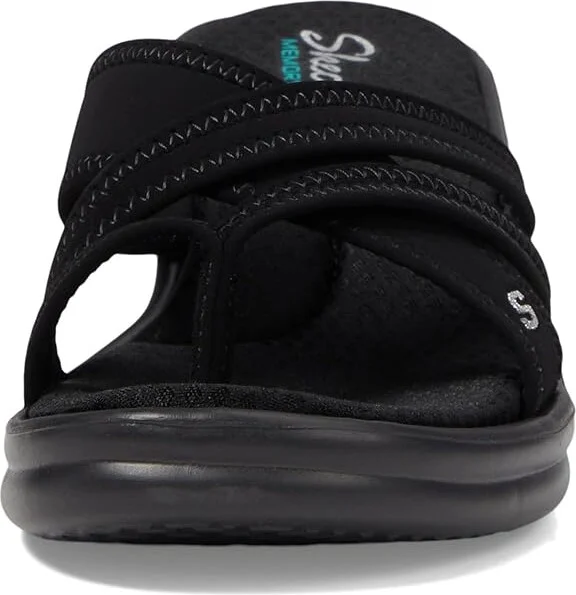 SKECHERS Rumblers Young At Heart Women's Sandals Black : 6 B - Medium, Synthetic - Image 3