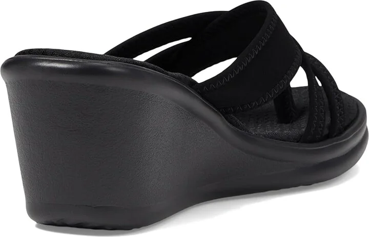 SKECHERS Rumblers Young At Heart Women's Sandals Black : 6 B - Medium, Synthetic - Image 5