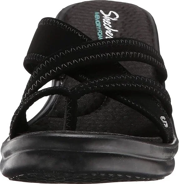 SKECHERS Rumblers Young At Heart Women's Sandals Black : 6 B - Medium, Synthetic - Image 6