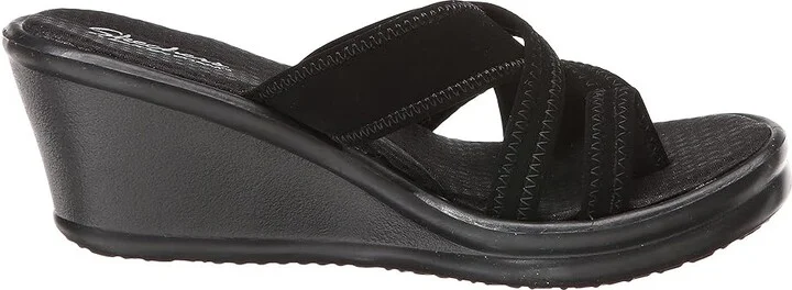 SKECHERS Rumblers Young At Heart Women's Sandals Black : 6 B - Medium, Synthetic - Image 8