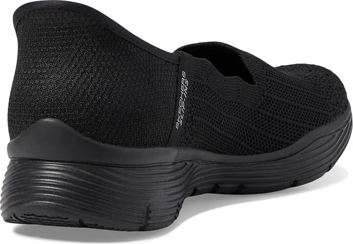 SKECHERS Seager - Believe It Hands Free Slip-Ins Women's Flat Shoes Black : 6.5 B - Medium, Rubber/Suede - Image 4