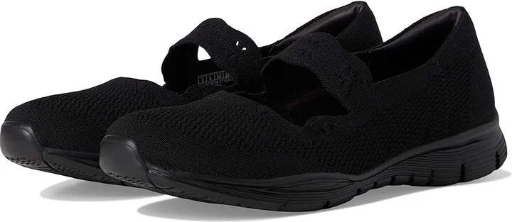 SKECHERS Seager - Cute N Coy Women's Shoes Black : 9.5 B - Medium, Synthetic