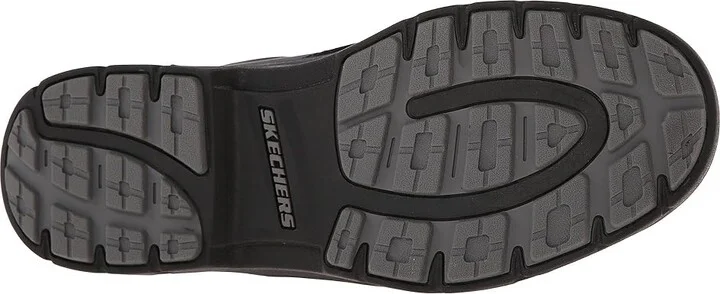 SKECHERS Segment Relaxed Fit Oxford Men's Shoes Black : 7 EE - Wide, Leather/Synthetic - Image 4