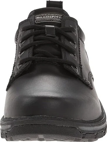 SKECHERS Segment Relaxed Fit Oxford Men's Shoes Black : 7 EE - Wide, Leather/Synthetic - Image 6