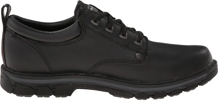 SKECHERS Segment Relaxed Fit Oxford Men's Shoes Black : 7 EE - Wide, Leather/Synthetic - Image 8