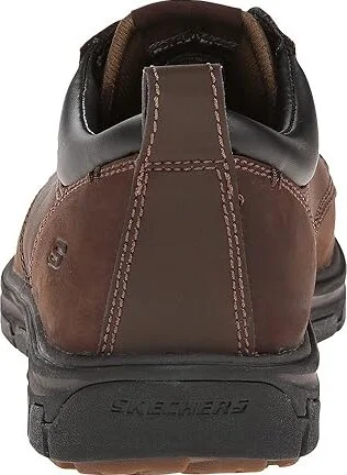 SKECHERS Segment Relaxed Fit Oxford Men's Shoes Brown : 7.5 D - Medium, Leather/Synthetic - Image 5