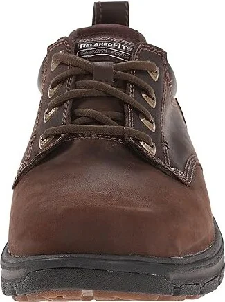 SKECHERS Segment Relaxed Fit Oxford Men's Shoes Brown : 7.5 D - Medium, Leather/Synthetic - Image 6