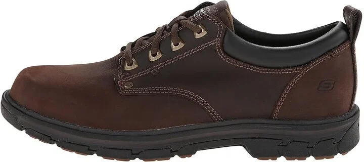 SKECHERS Segment Relaxed Fit Oxford Men's Shoes Brown : 7.5 D - Medium, Leather/Synthetic - Image 7
