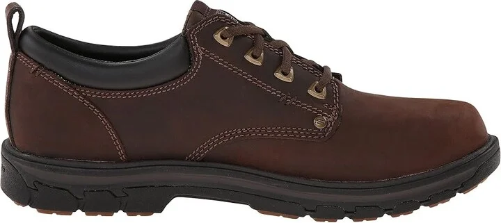 SKECHERS Segment Relaxed Fit Oxford Men's Shoes Brown : 7.5 D - Medium, Leather/Synthetic - Image 8