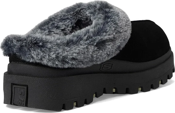 SKECHERS Shindigs - Fortress Women's Shoes Black Suede : 5 B - Medium, Leather - Image 4