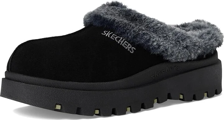 SKECHERS Shindigs - Fortress Women's Shoes Black Suede : 5 B - Medium, Leather - Image 5
