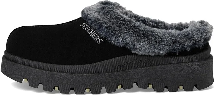 SKECHERS Shindigs - Fortress Women's Shoes Black Suede : 5 B - Medium, Leather - Image 6
