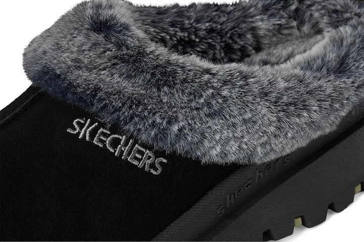 SKECHERS Shindigs - Fortress Women's Shoes Black Suede : 5 B - Medium, Leather - Image 7