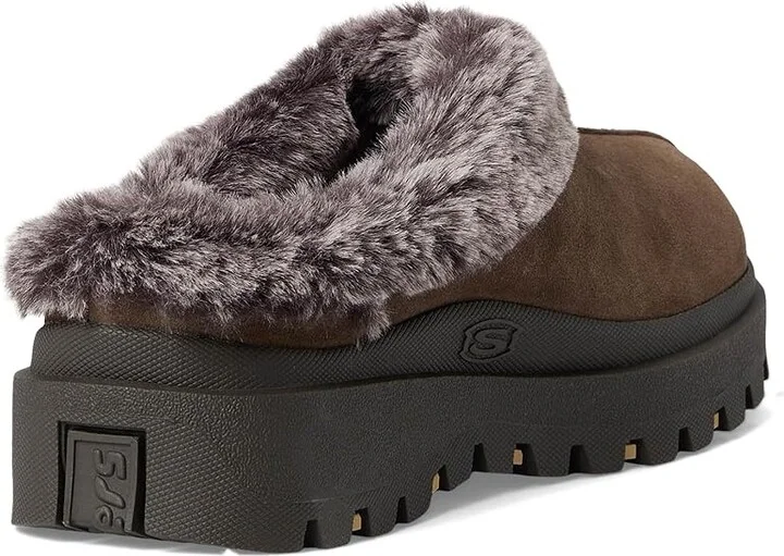 SKECHERS Shindigs - Fortress Women's Shoes Chocolate Suede : 6 B - Medium, Leather - Image 4