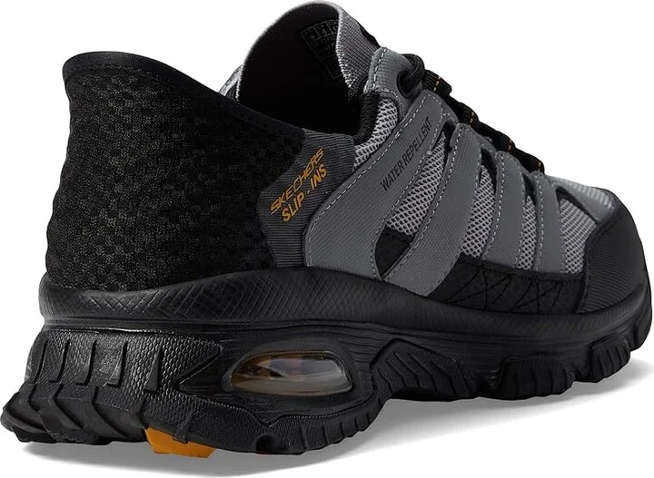 SKECHERS Skech-Air Envoy Emissary Hands Free Slip-Ins Men's Shoes Gray/Black : 7 D - Medium, Leather/Synthetic/Textile - Image 4