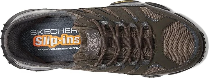 SKECHERS Skech-Air Envoy Emissary Hands Free Slip-Ins Men's Shoes Gray/Brown : 7 D - Medium, Leather/Synthetic/Textile - Image 2