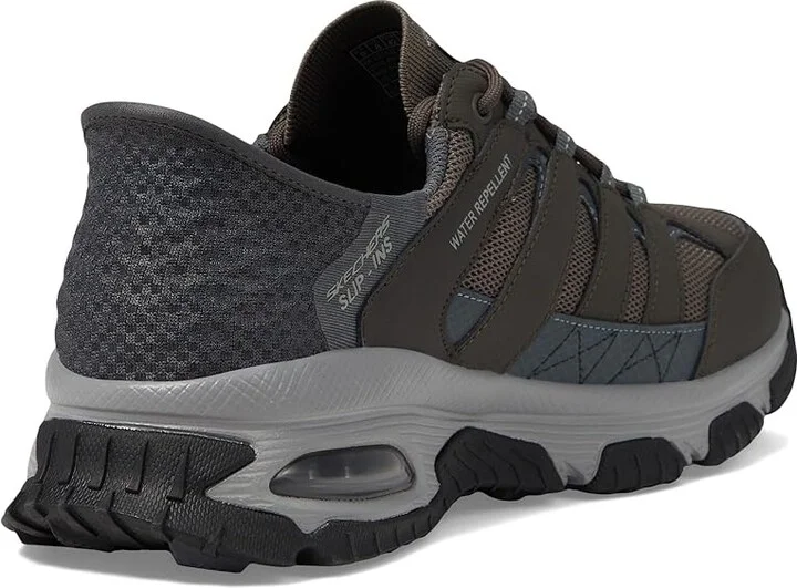 SKECHERS Skech-Air Envoy Emissary Hands Free Slip-Ins Men's Shoes Gray/Brown : 7 D - Medium, Leather/Synthetic/Textile - Image 4