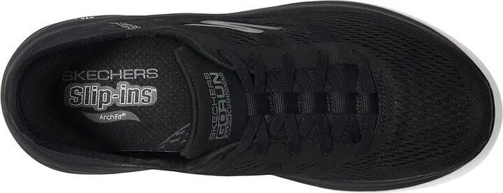 SKECHERS Skechers Hands Free Slip-ins: Go Run Max Cushioning Arch Fit - Game Men's Shoes Black/Black : 13 EE - Wide, Synthetic - Image 2