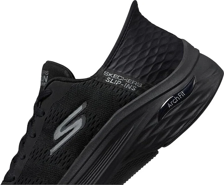 SKECHERS Skechers Hands Free Slip-ins: Go Run Max Cushioning Arch Fit - Game Men's Shoes Black/Black : 13 EE - Wide, Synthetic - Image 4