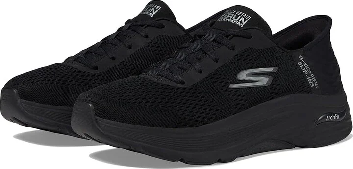 SKECHERS Skechers Hands Free Slip-ins: Go Run Max Cushioning Arch Fit - Game Men's Shoes Black/Black : 13 EE - Wide, Synthetic