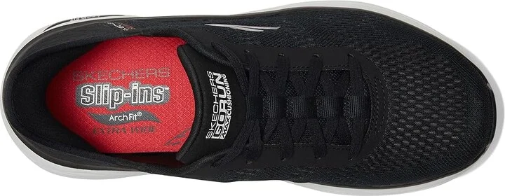 SKECHERS Skechers Hands Free Slip-ins: Go Run Max Cushioning Arch Fit - Game Men's Shoes Black/Red : 10.5 EE - Wide, Synthetic - Image 2