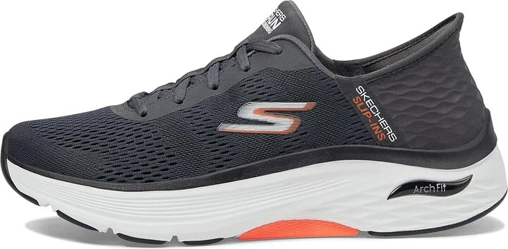 SKECHERS Skechers Hands Free Slip-ins: Go Run Max Cushioning Arch Fit - Game Men's Shoes Charcoal/Black : 8 D - Medium, Synthetic - Image 6