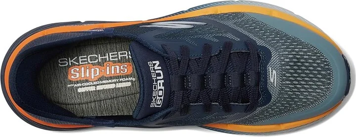 SKECHERS Skechers Hands Free Slip-ins Max Cushion Premier 2.0 Men's Running Shoes Navy/Orange : 11 D - Medium, Synthetic - Image 2