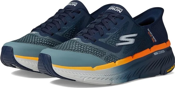 SKECHERS Skechers Hands Free Slip-ins Max Cushion Premier 2.0 Men's Running Shoes Navy/Orange : 11 D - Medium, Synthetic