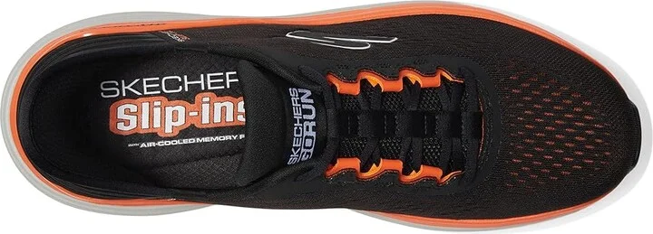 SKECHERS Skechers Hands Free Slip-ins Max Cushioning Suspension- Linear Focus Men's Running Shoes Black/Orange : 7 D - Medium, Rubber - Image 2