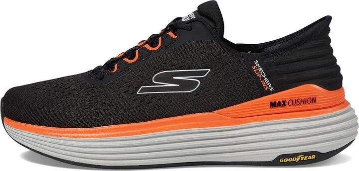 SKECHERS Skechers Hands Free Slip-ins Max Cushioning Suspension- Linear Focus Men's Running Shoes Black/Orange : 7 D - Medium, Rubber - Image 5
