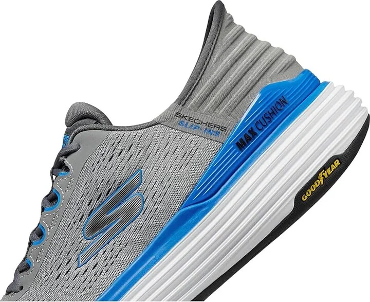 SKECHERS Skechers Hands Free Slip-ins Max Cushioning Suspension- Linear Focus Men's Running Shoes Black/Orange : 7 D - Medium, Rubber - Image 9
