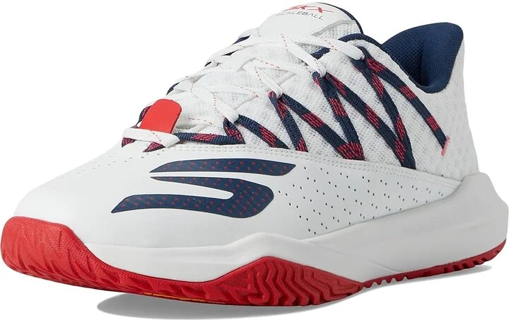 SKECHERS Skechers Viper Court Rally Men's Shoes White/Navy/Red : 11 D - Medium, Leather - Image 5