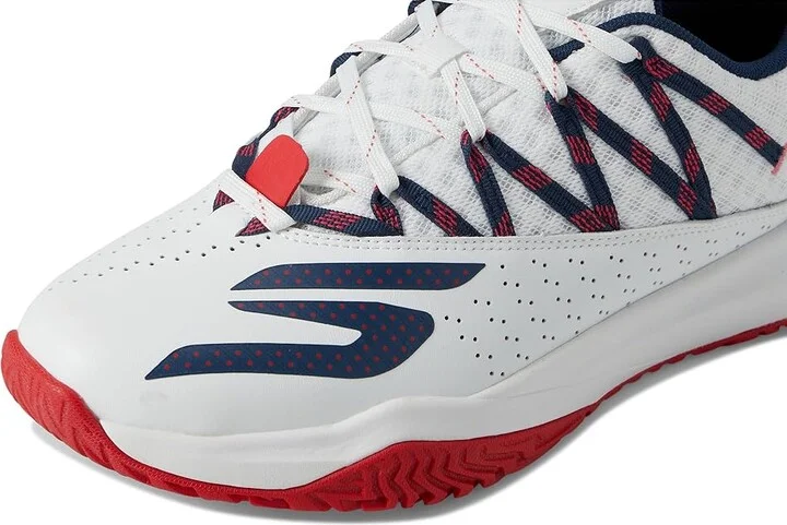 SKECHERS Skechers Viper Court Rally Men's Shoes White/Navy/Red : 11 D - Medium, Leather - Image 7