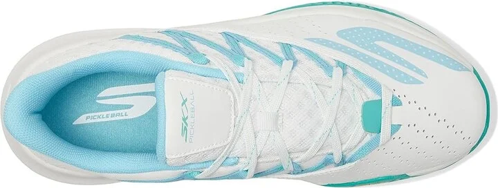 SKECHERS Skechers Viper Court Rally Women's Tennis Shoes White/Light Blue : 9 B - Medium, Leather - Image 2
