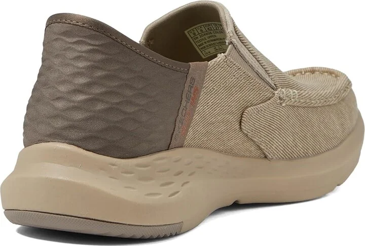 SKECHERS Slip-Ins: Parson - Dewitt Men's Shoes Taupe : 7 D - Medium, Canvas - Image 4