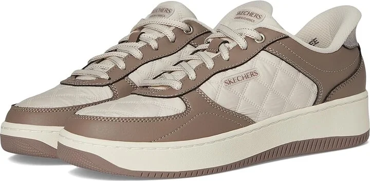 SKECHERS Sport Court 2.0-Daily Journey Hands-Free Slip-Ins Women's Shoes Taupe/Brown : 6 B - Medium