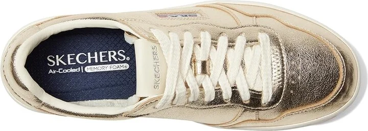 SKECHERS Sport Court 2.0-Much Metallic Women's Shoes Gold : 8 B - Medium, Textile - Image 2